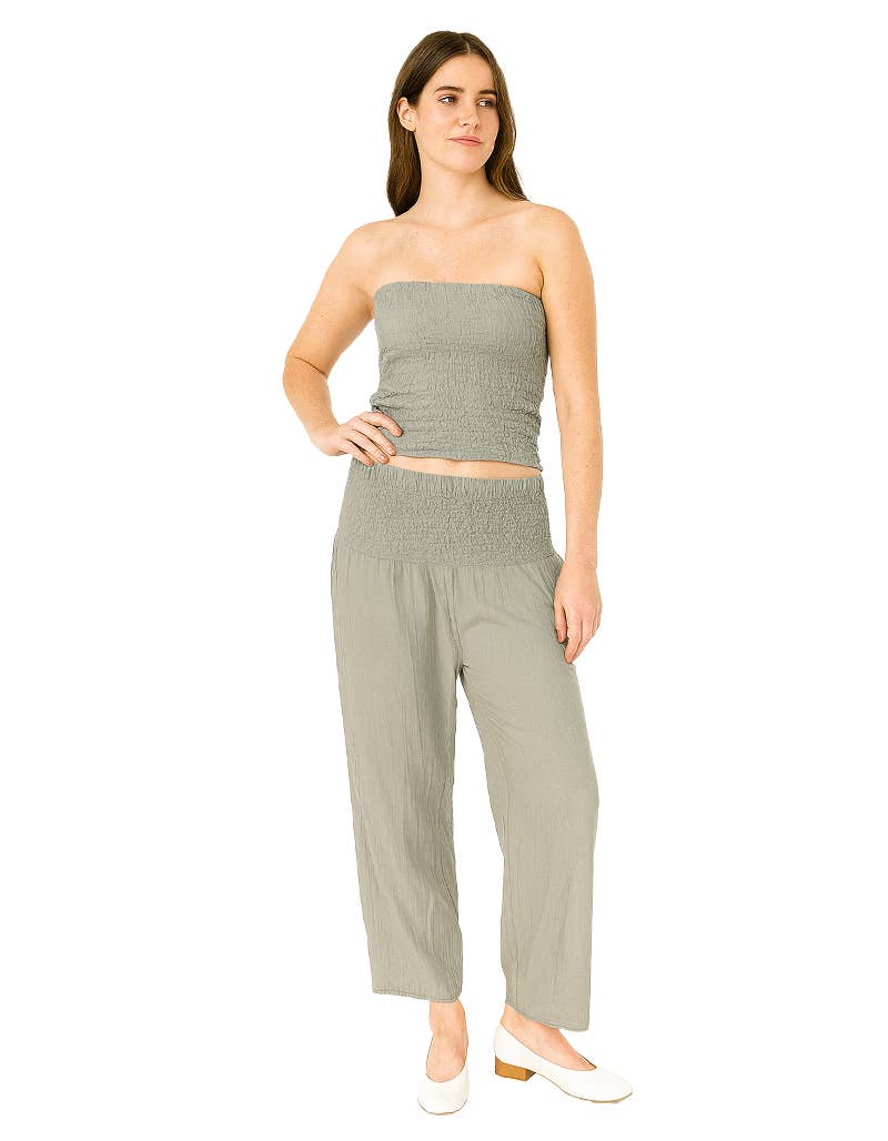 Cotton Tube Top + Pant Set (KT-1686)
