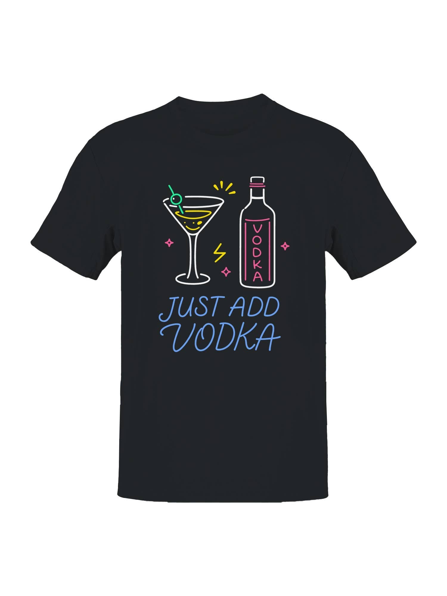 Just Add Vodka Neon Art Men's T-Shirt