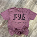 Jesus Over Everything Heather Maroon Tee