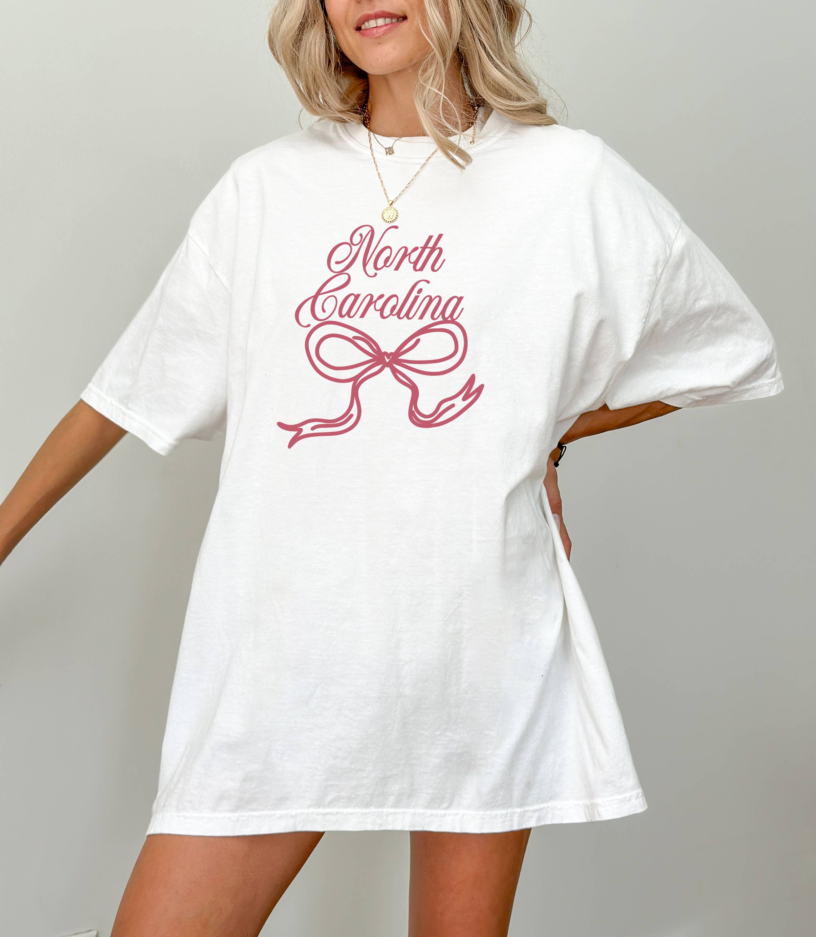 Bow T Shirt, Preppy, Soft Girl, Coquette, North Carolina