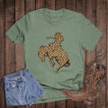 Western Leopard Bucking Bronc Graphic Tee