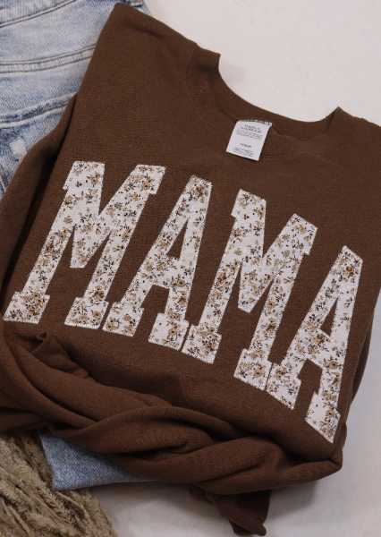 Brown Floral Mama Mother's Day Sweatshirt