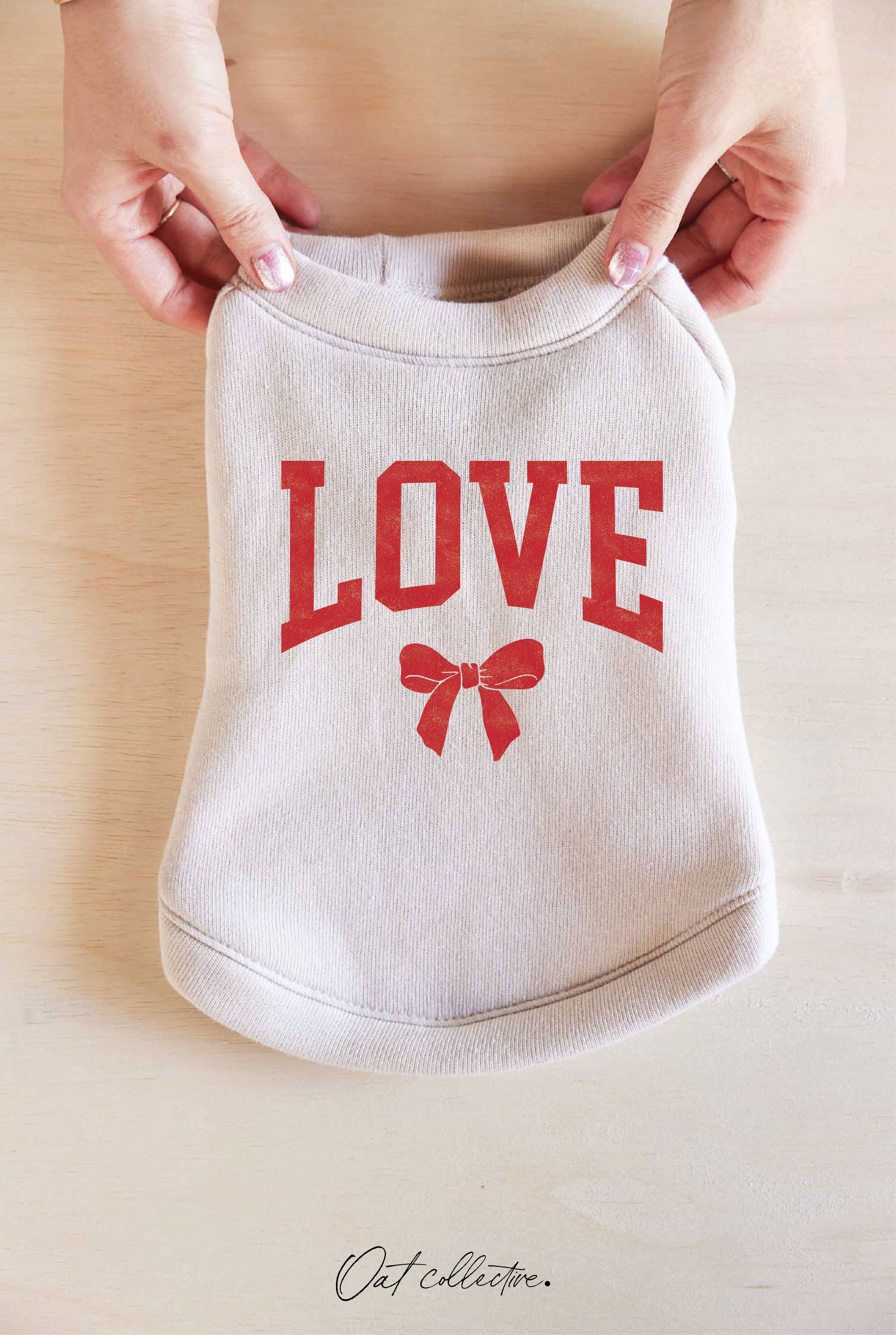 Love Bow Pet Graphic Sweatshirt