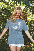 Meet Me At the Beach Mineral Graphic Top