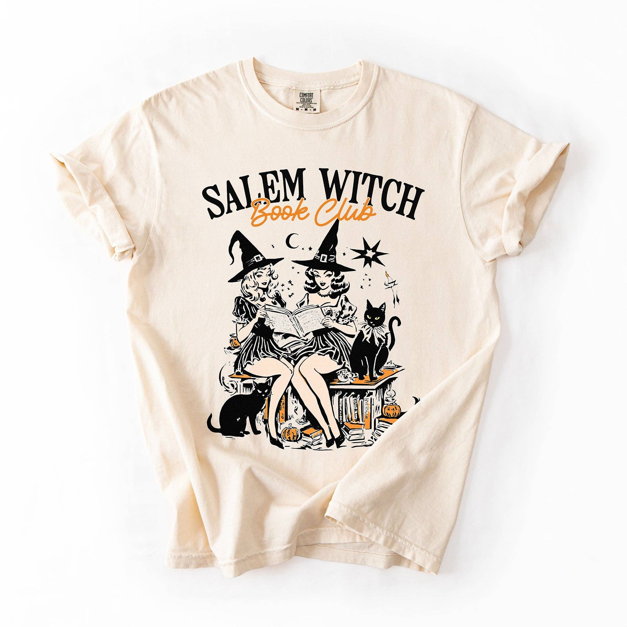 Salem Book Club, Cute Cats Halloween, Reading, Bookst-Shirt