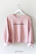 Coffee and Books Mid Graphic Sweatshirt