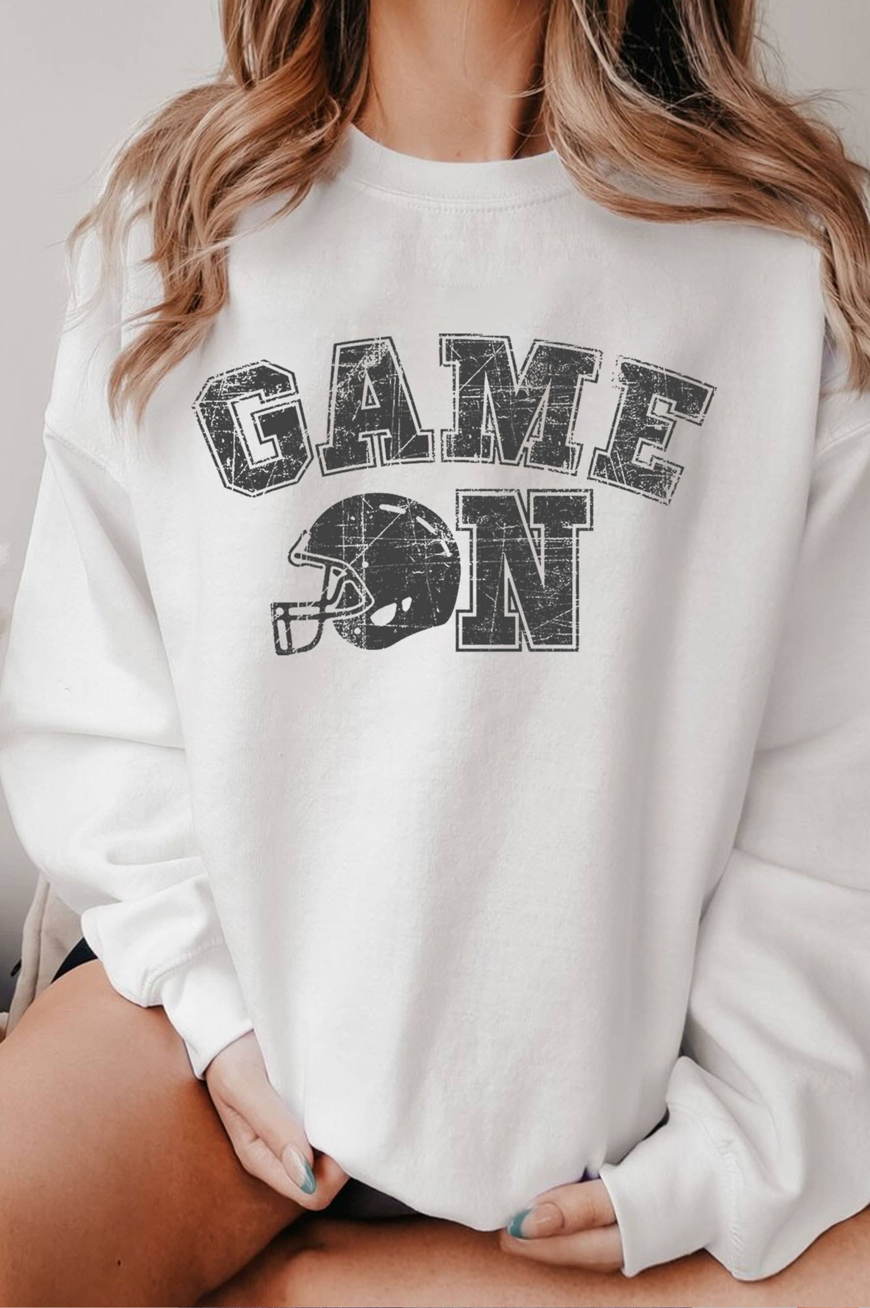 Game On Football Graphic Brushed Sweatshirts