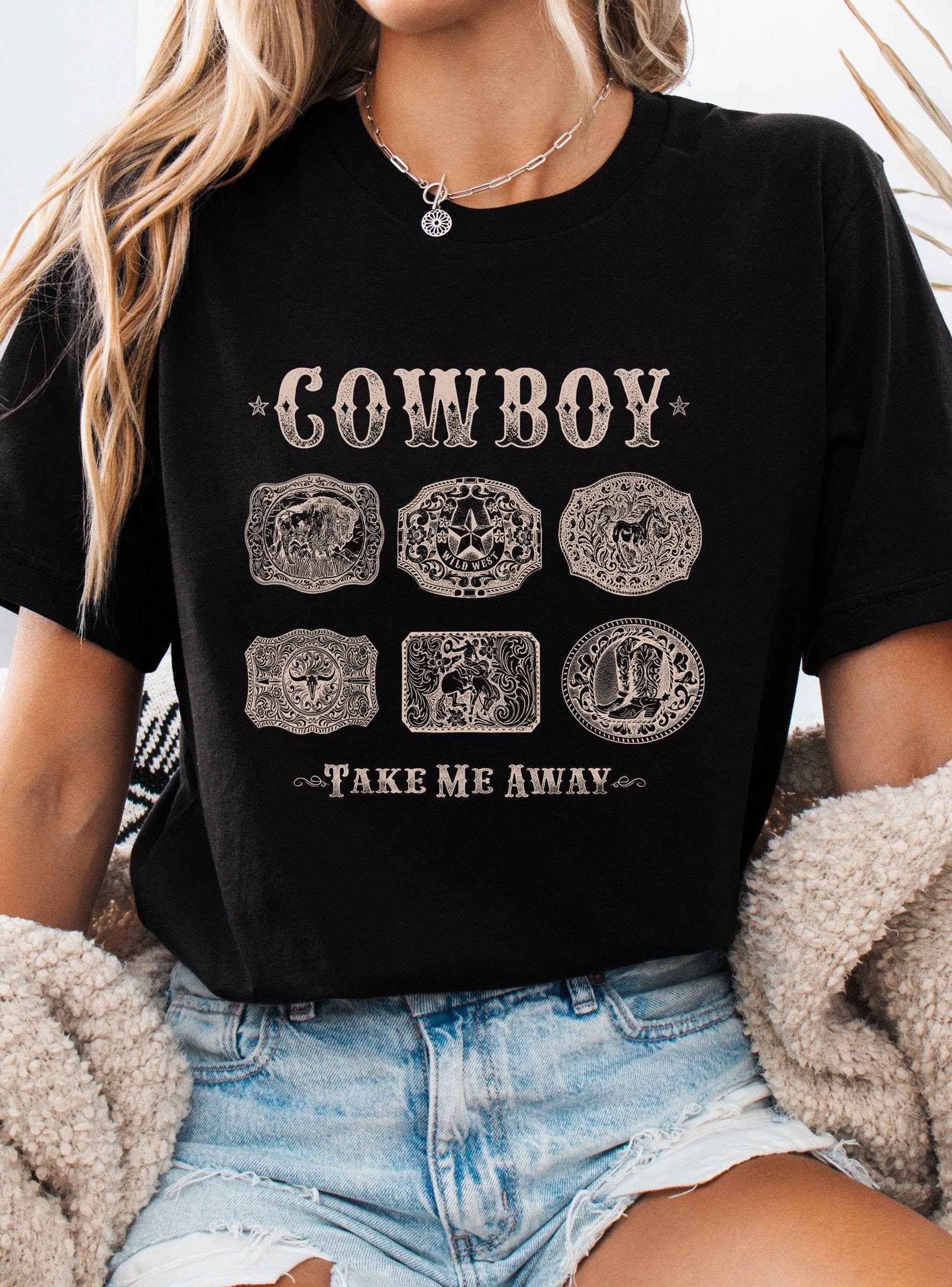 Cowboys  Buckles Graphic Tshirts