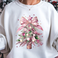 Coquette Pink Christmas Crewneck Sweatshirt