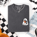 Reading Ghost, Cat, Funny, Halloween, Book, Library T-Shirt