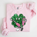 Sparkle Shamrock, Faux Glitter St Patrick's Day Sweatshirt