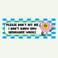 Please Don't Hit Me Bumper Sticker Decal, Funny Car Sticker