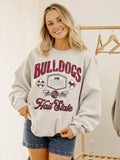 Mississippi State Bulldogs Patches 25 Thrifted Sweatshirt