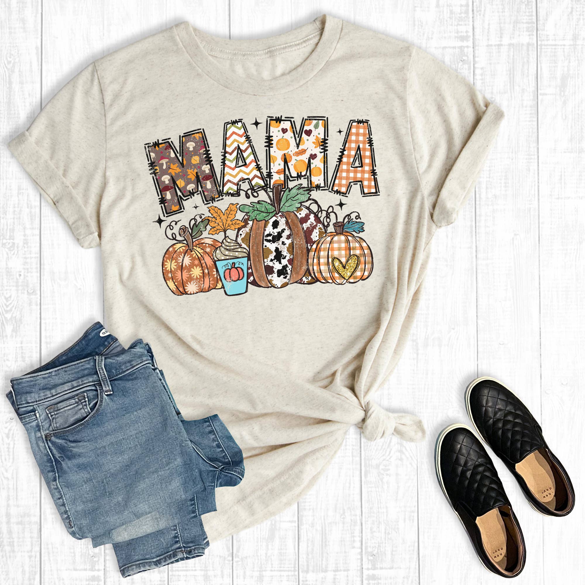 Fall Mama Pumpkins Graphic Tee