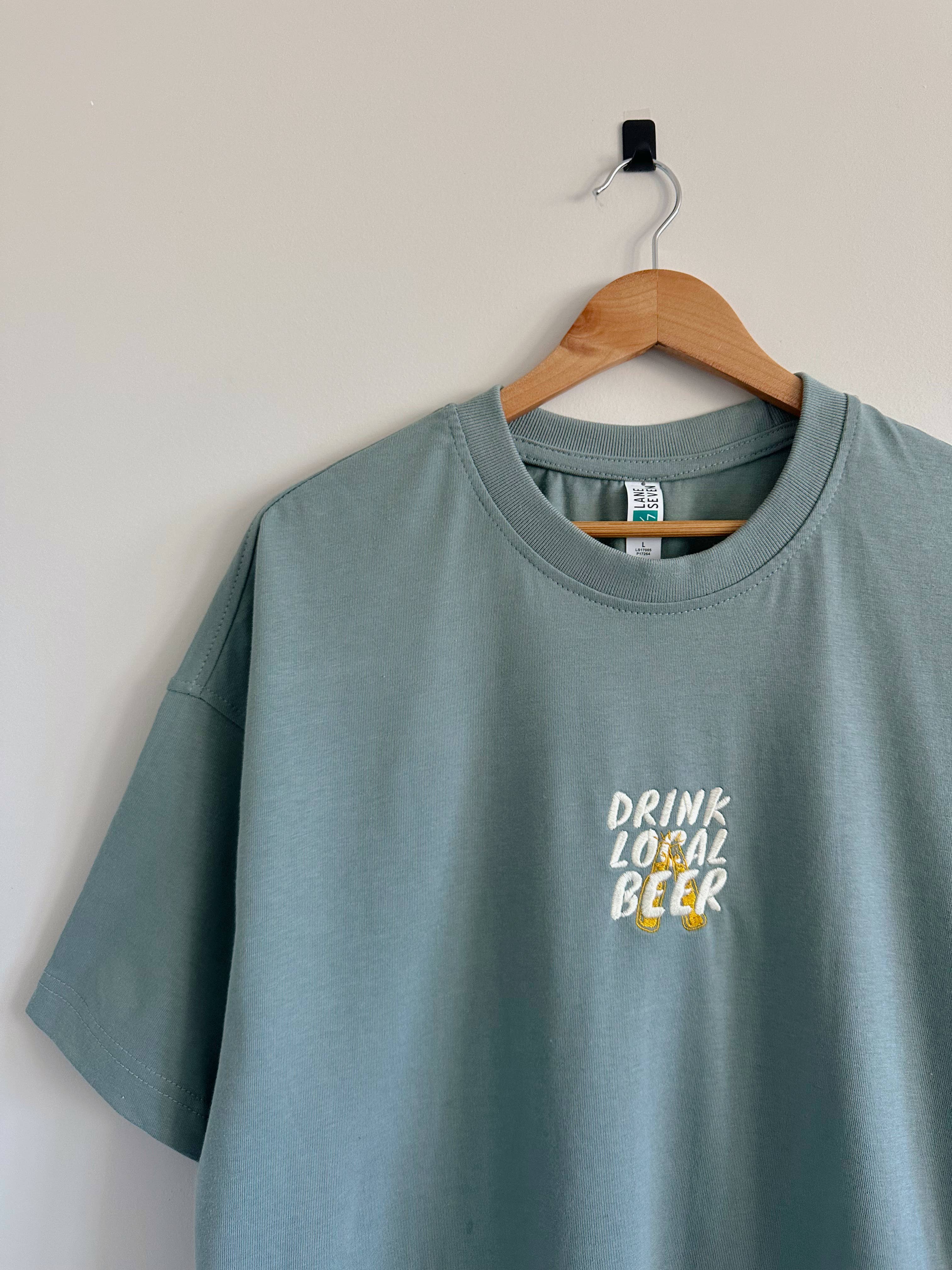 Drink Local Beer T-Shirt - Arona Blue