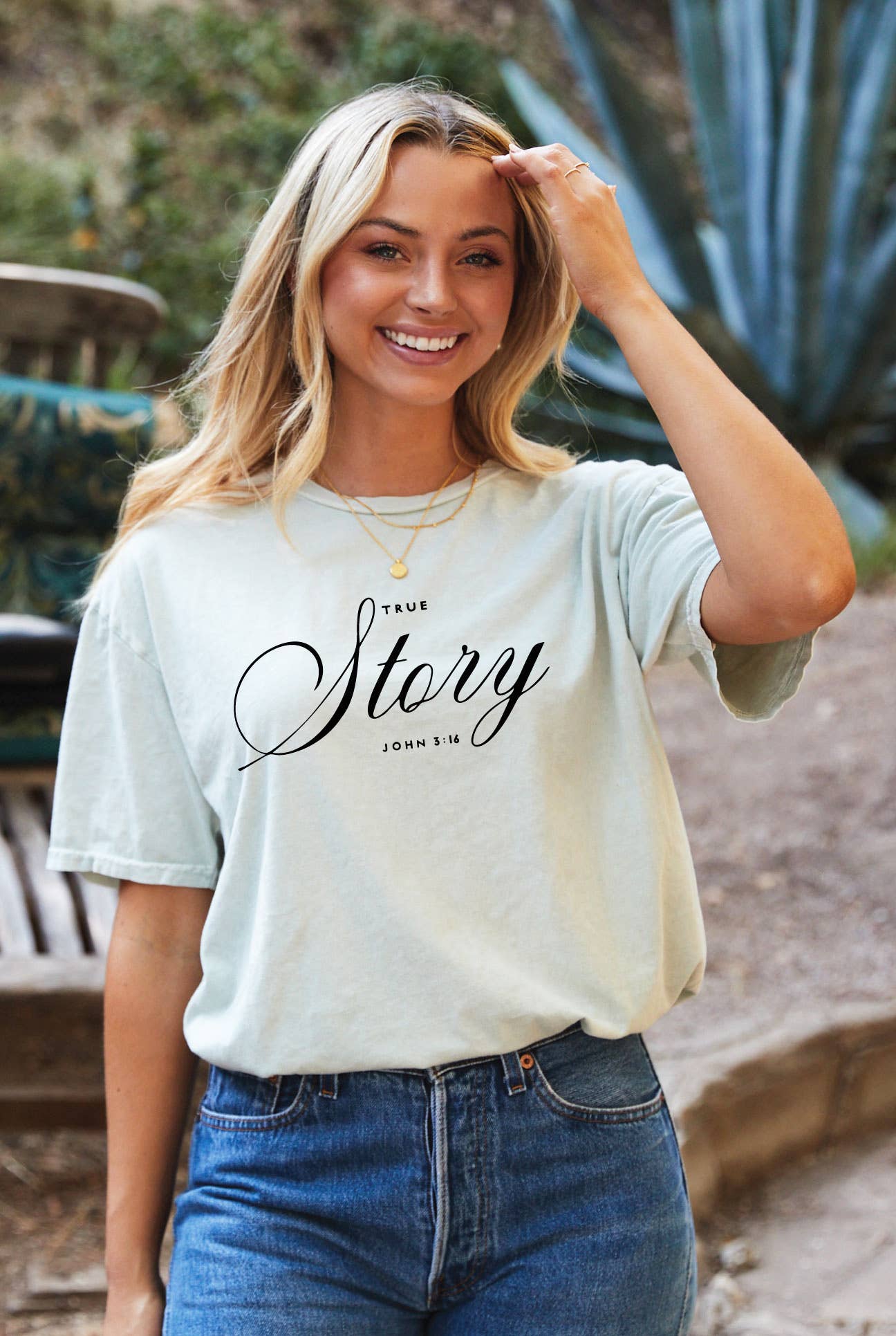 True Story John 3:16   Mineral Graphic Top