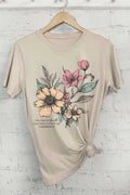 I Will Walk Faith Floral Graphic Tshirt
