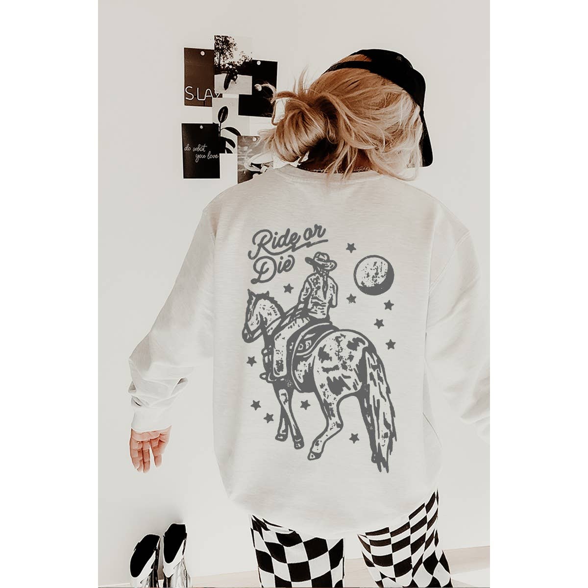 Ride or Die Vintage Graphic  Sweatshirts