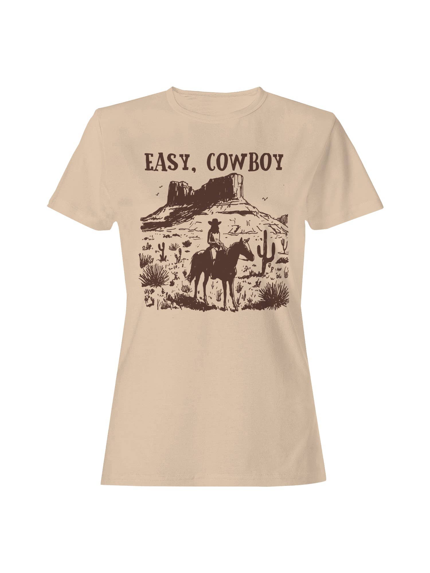 Easy Cowboy Western Desert Art Women's T-Shirt