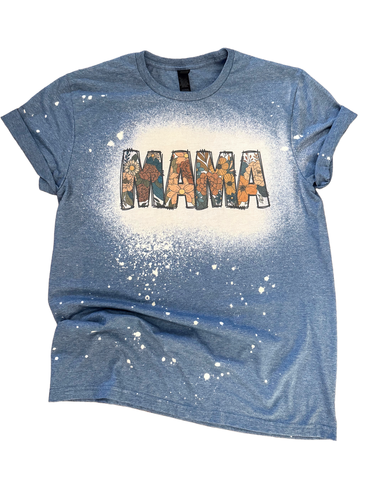 Mama Floral Bleached Tee