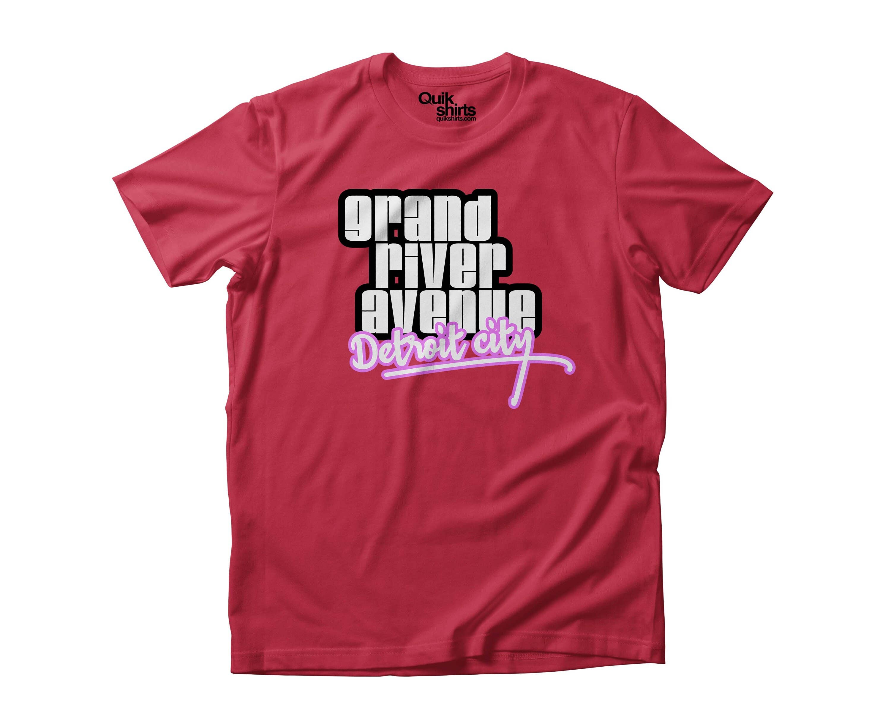 Grand River Avenue Detroit City Premium Custom T-Shirt