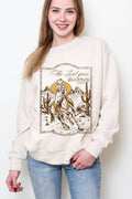 Lord Your God Cowboy Graphic Brushed Sweatshirts