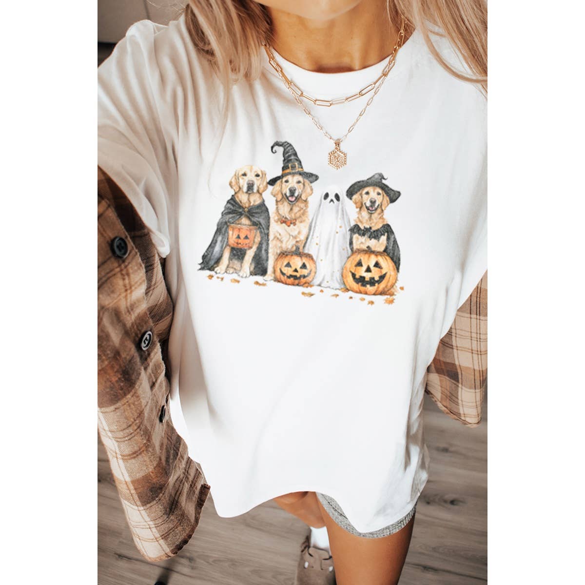 Spooky Pups  Vintage  Graphic Oversized Tee