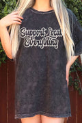 Support Local Oversize Mineral Graphic Tshirt