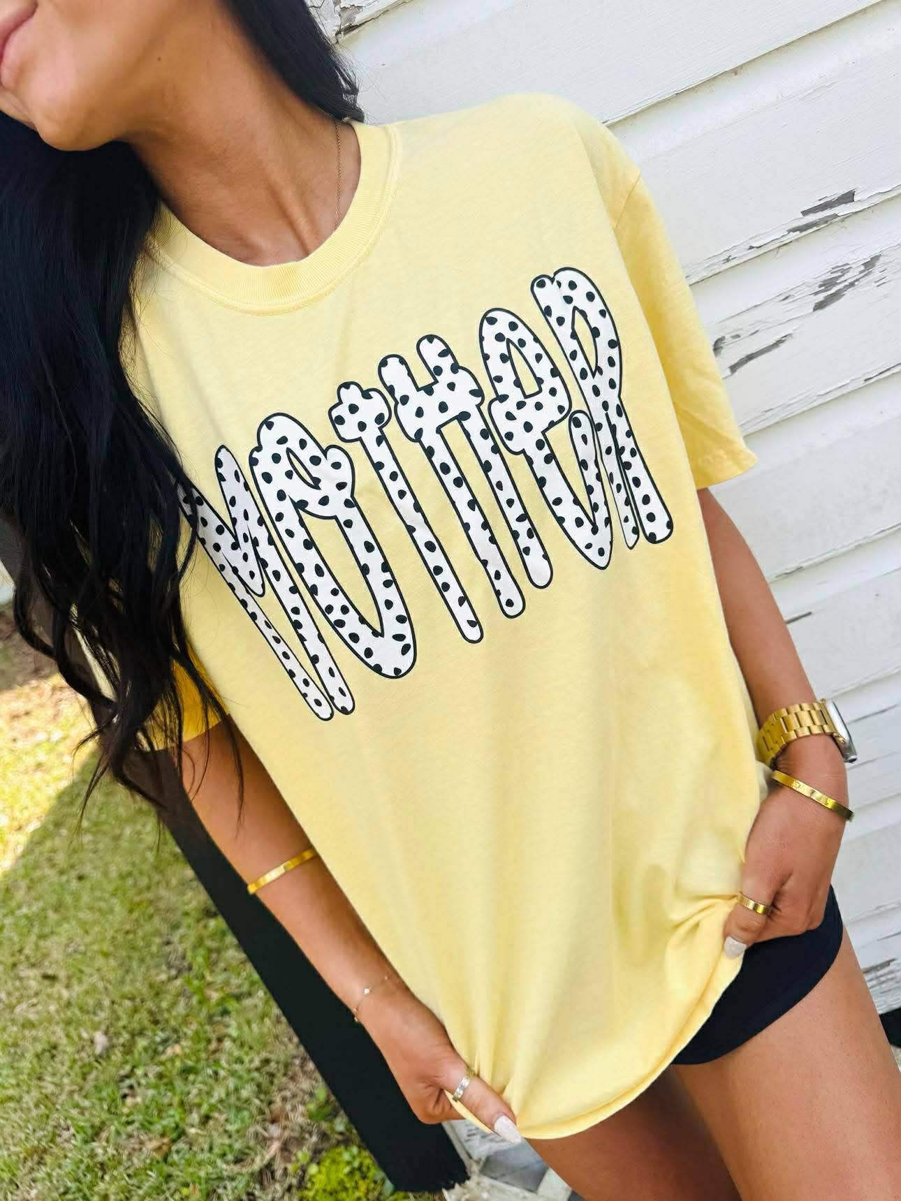 Custom Mother Font Polka Dot Dtf