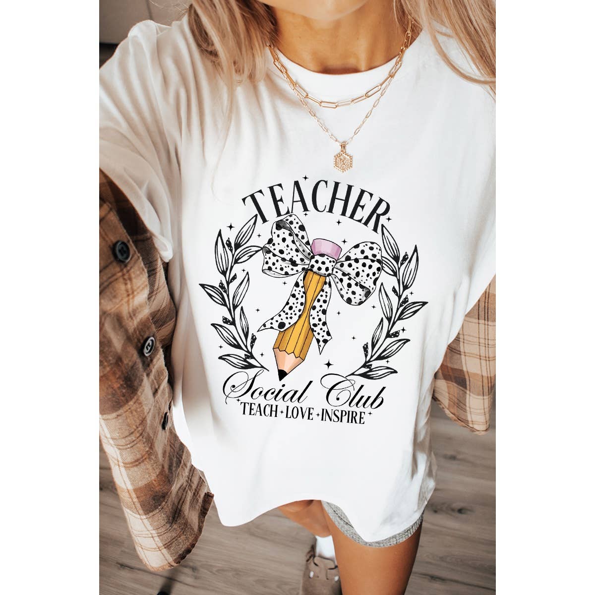 Teacher Vintage Graphic Oversized Tee