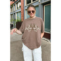 Twin Leopard Vintage Graphic Oversized Tee