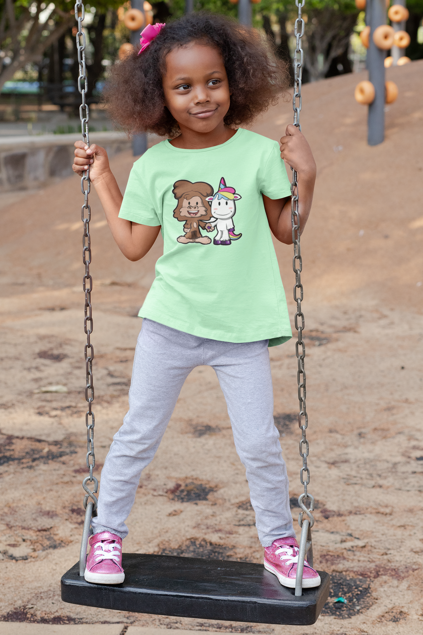 Sammie Squatch "Sammie & Spike" Tshirt (Mint Green)