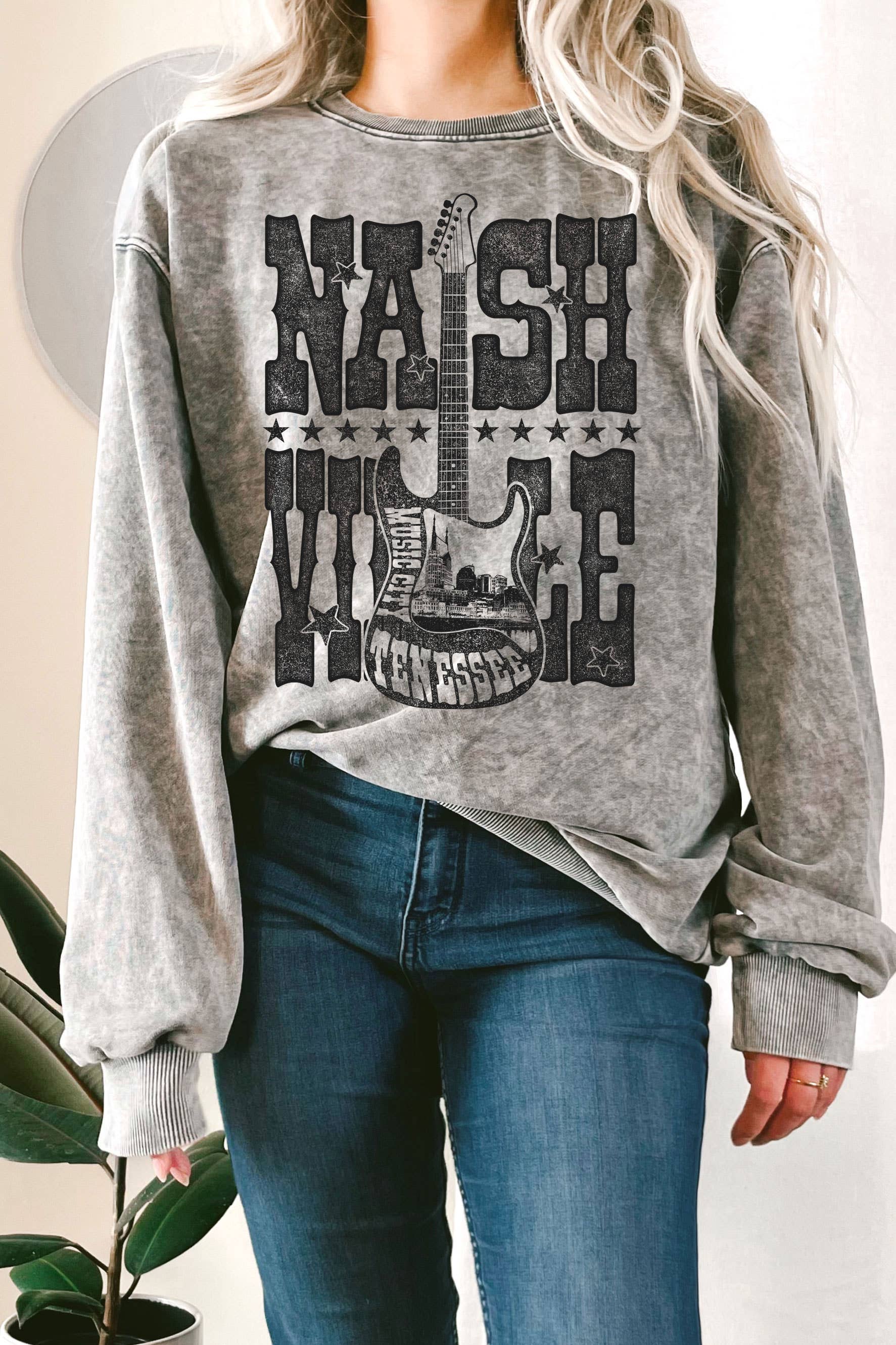 Nashville Guitar Nighmineral Graphic Terry Sweatshirt