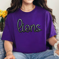 Lions Sequin Patch Purple Everyday Tee