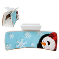 Snowman Snowflake Print Leather Hair Claw