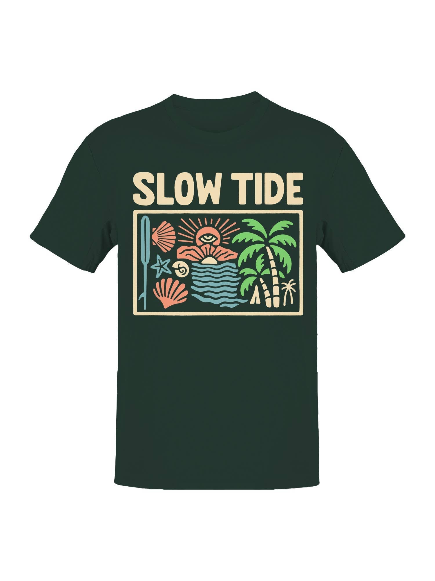 Slow Tide Beach Vibe Art Men's T-Shirt