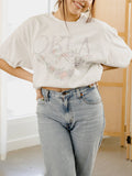 Okla Swag White Thrifted Graphic Tee