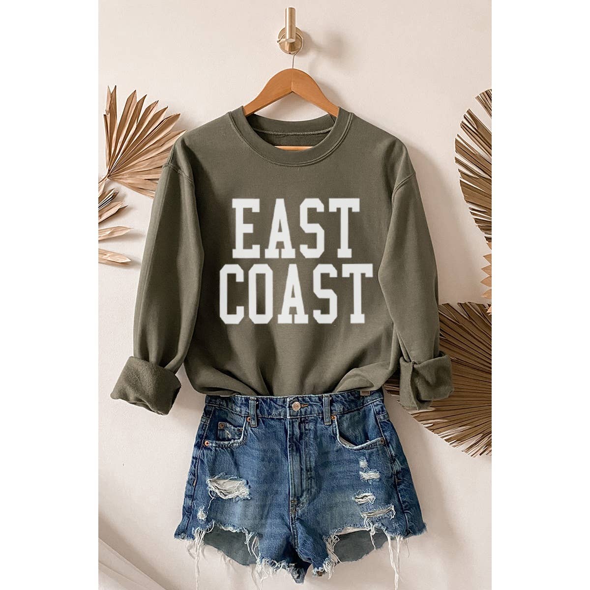 East Coast  Vintage Graphic Oversizes Sweatshirts