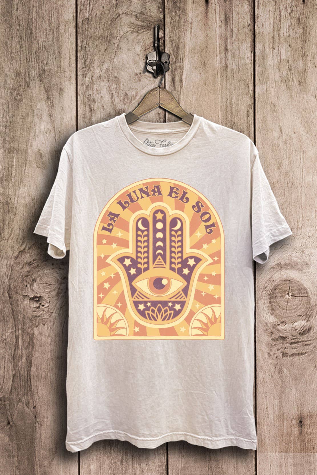 La Luna El Sol Hamsa Graphic Top