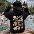 Dried Wildflower Meadow, Nature, Floral, Pressed Leaves Hood