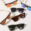 Polarized Lenses Stylish Bamboo Legs Sunglasses
