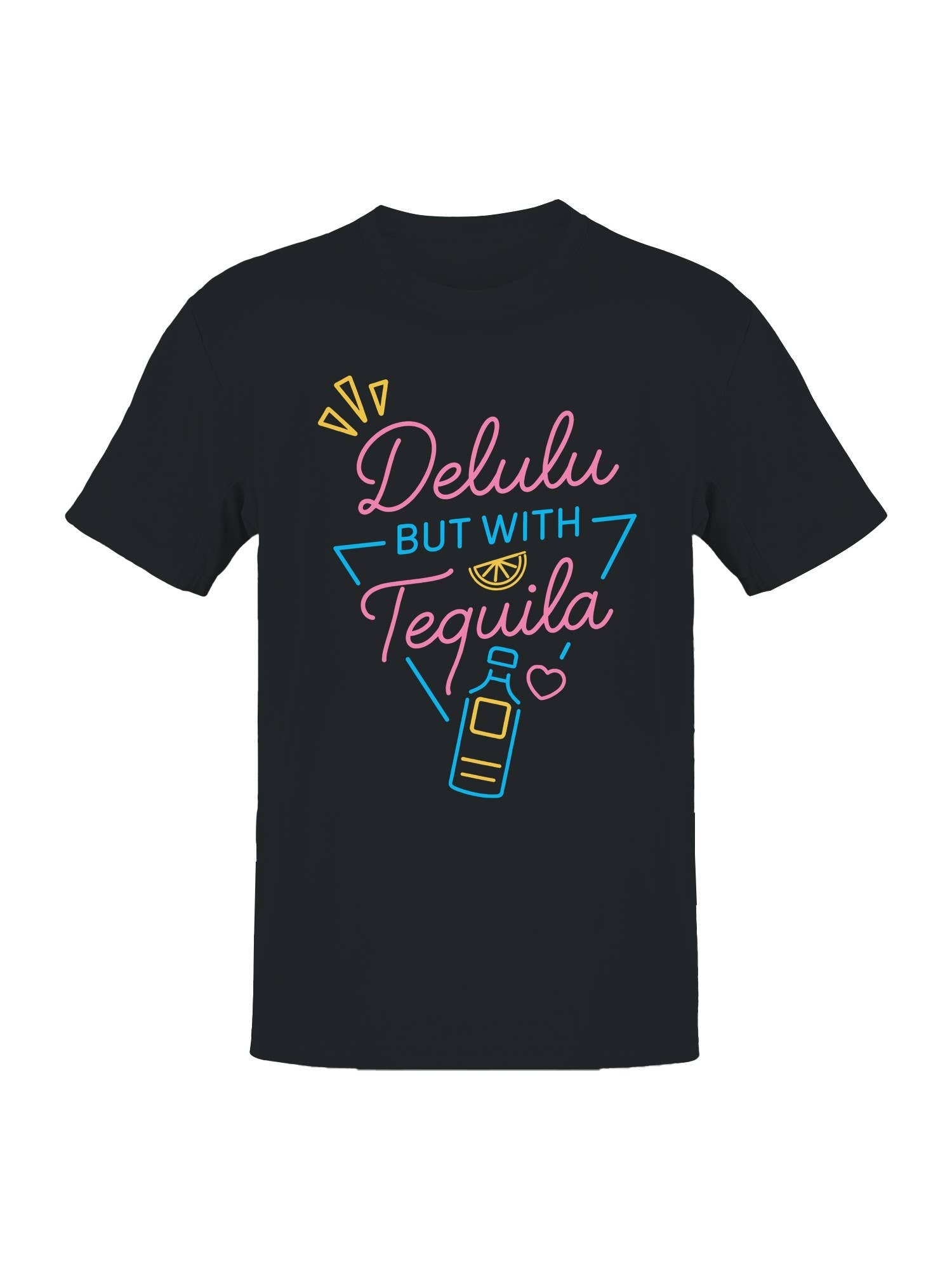 Delulu But with Tequila Humor Men's T-Shirt