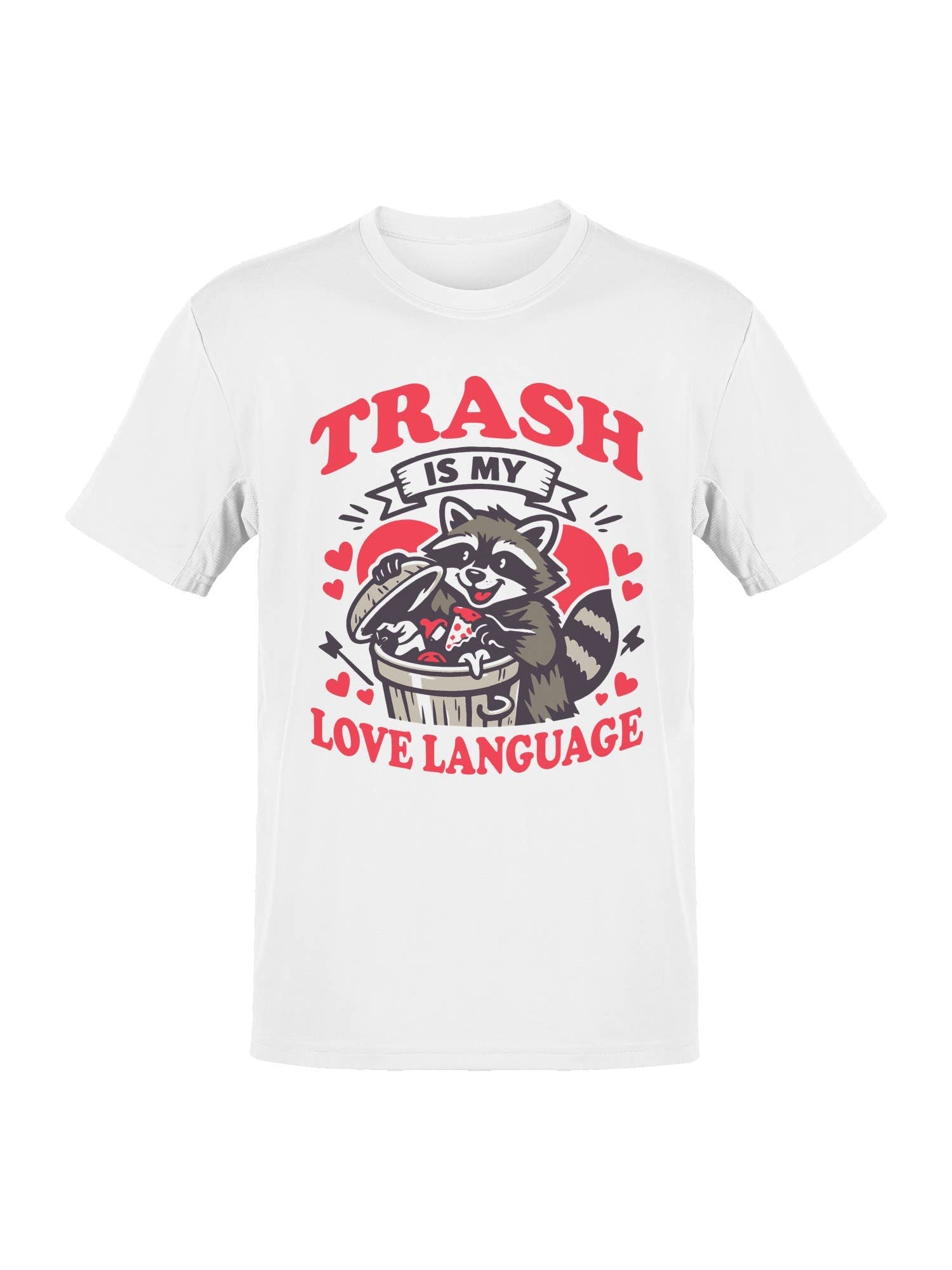Raccoon Love Language Humor Design Men's T-Shirt