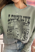 Long Live Keep It Wild Graphic Brushed Sweatshirts