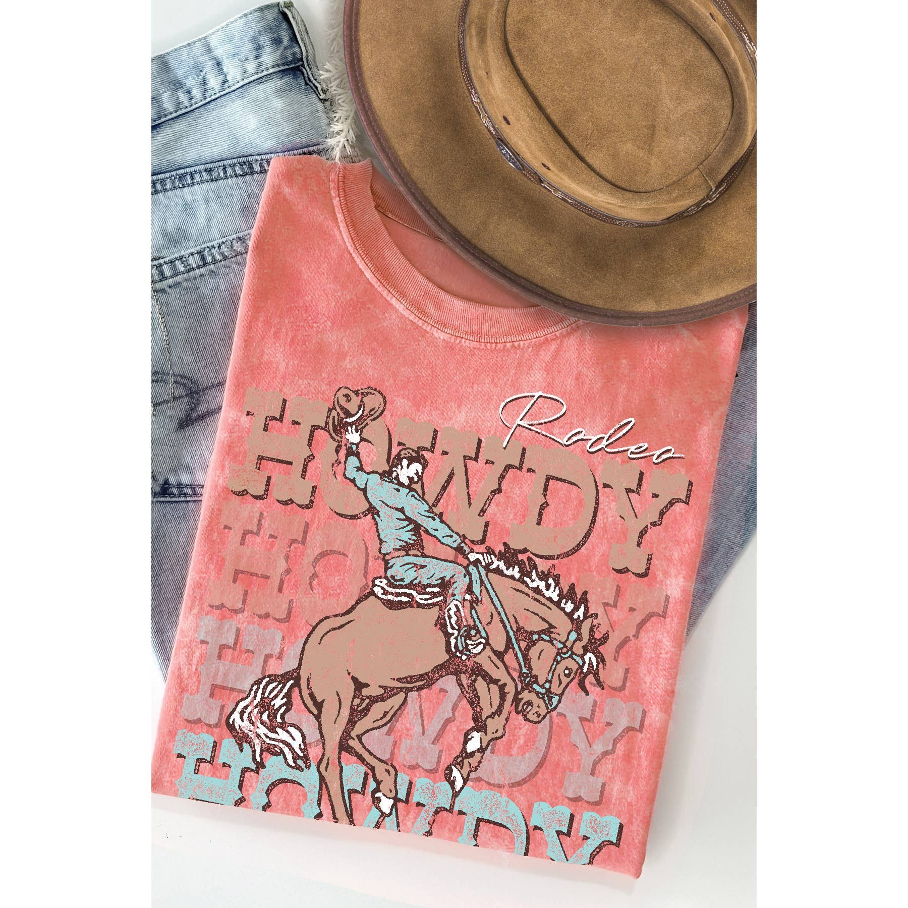 Rodeo Howdy - Mineral Wash T Shirt