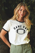 Game Day Football Ringer Graphic Top