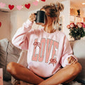 Checkerboard Love Leopard Outline Sweatshirt