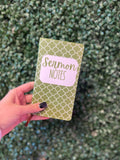 Green Sermon Notes Journal