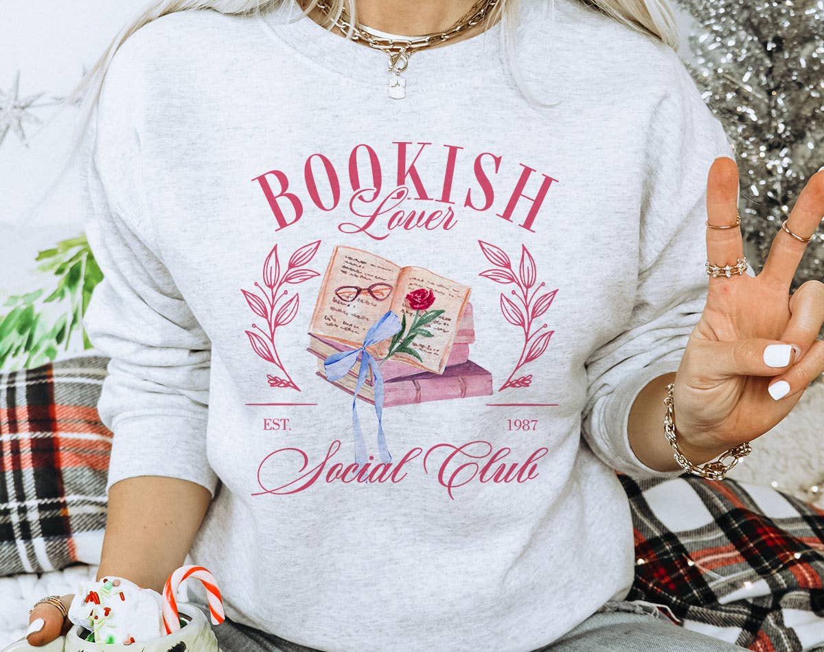 Bookish Lovers Social Club Coquette - Vintage Sweatshirt