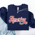 America, Red, White Patriotic, USA, 4th of July Sweatshirt